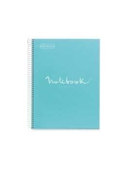 Bloc Miquelrius Emotions Notebook 1 Micro.Tapa Dura A4 80H 90G Cuadric.5X5 Azul Cielo