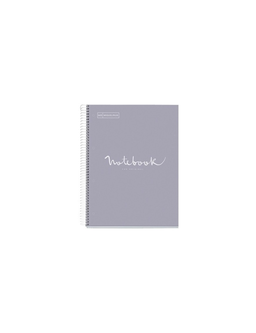 Bloc Miquelrius Emotions Notebook 1 Micro.Tapa Dura A4 80H 90G Cuadric.5X5 Gris