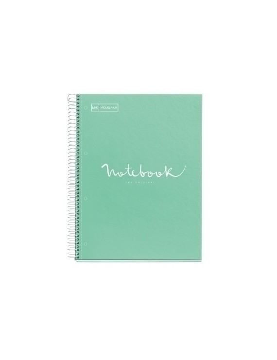 Bloc Miquelrius Emotions Notebook 1 Micro.Tapa Dura A4 80H 90G Cuadric.5X5 Menta