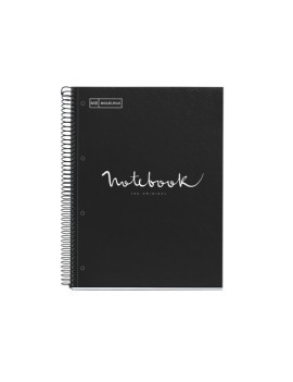 Bloc Miquelrius Emotions Notebook 1 Micro.Tapa Dura A4 80H 90G Cuadric.5X5 Negro