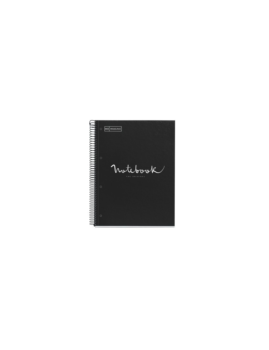 Bloc Miquelrius Emotions Notebook 1 Micro.Tapa Dura A4 80H 90G Cuadric.5X5 Negro