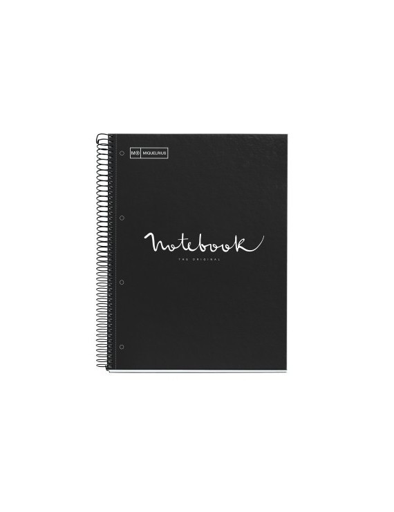 Bloc Miquelrius Emotions Notebook 1 Micro.Tapa Dura A4 80H 90G Cuadric.5X5 Negro