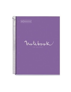 Bloc Miquelrius Emotions Notebook 1 Micro.Tapa Dura A4 80H 90G Cuadric.5X5 Purpura