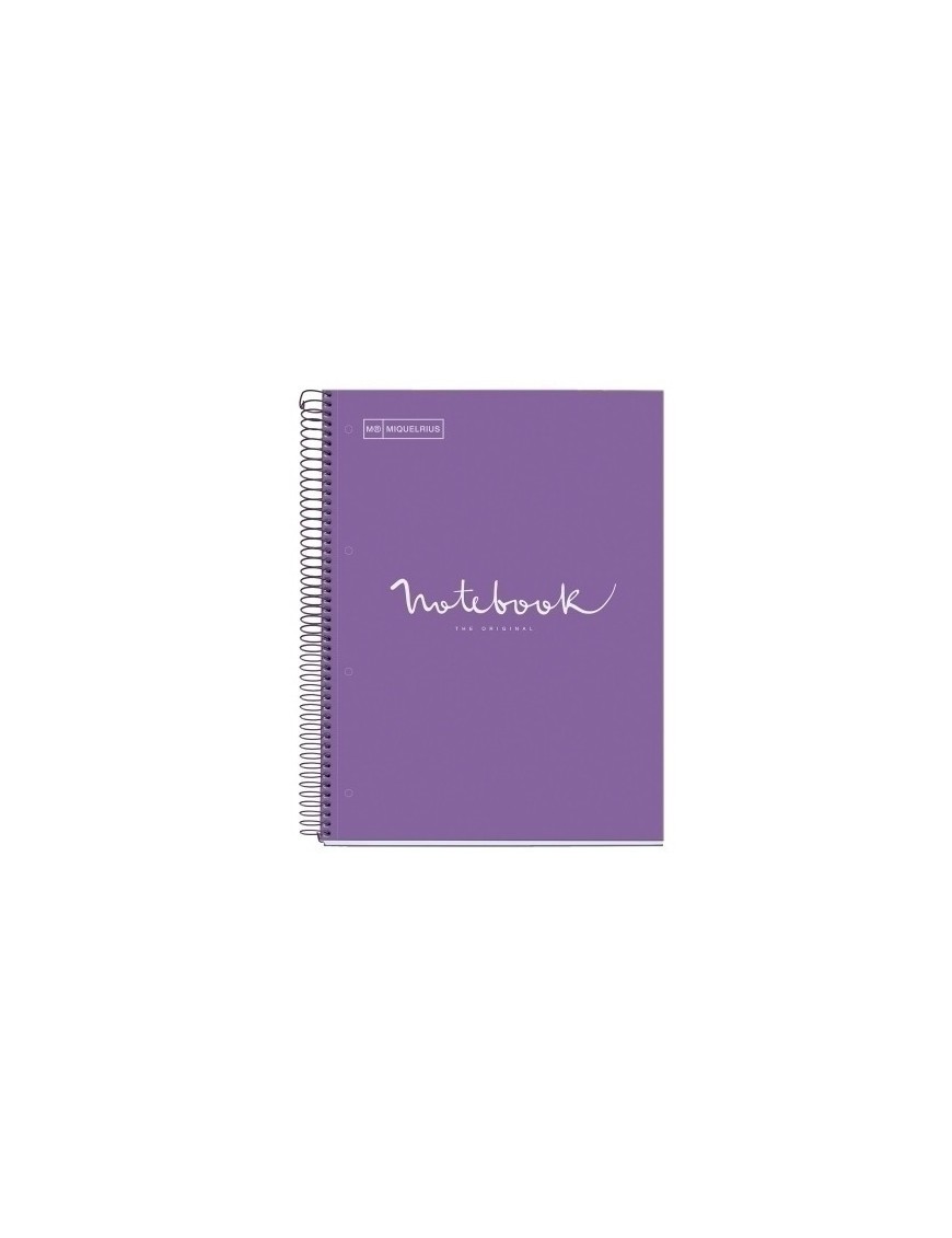 Bloc Miquelrius Emotions Notebook 1 Micro.Tapa Dura A4 80H 90G Cuadric.5X5 Purpura