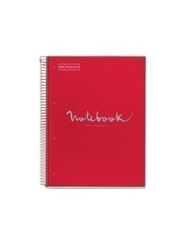 Bloc Miquelrius Emotions Notebook 1 Micro.Tapa Dura A4 80H 90G Cuadric.5X5 Rojo