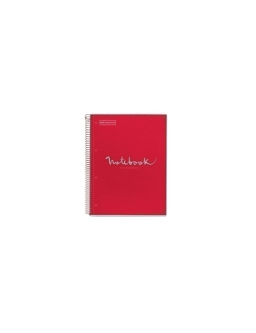Bloc Miquelrius Emotions Notebook 1 Micro.Tapa Dura A4 80H 90G Cuadric.5X5 Rojo