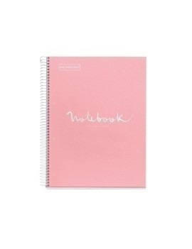 Bloc Miquelrius Emotions Notebook 1 Micro.Tapa Dura A4 80H 90G Cuadric.5X5 Rosa