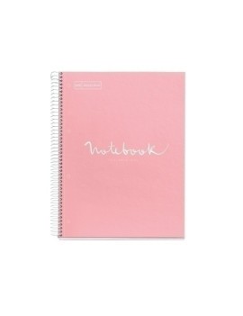 Bloc Miquelrius Emotions Notebook 1 Micro.Tapa Dura A4 80H 90G Cuadric.5X5 Rosa