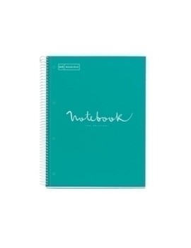 Bloc Miquelrius Emotions Notebook 1 Micro.Tapa Dura A4 80H 90G Cuadric.5X5 Turquesa