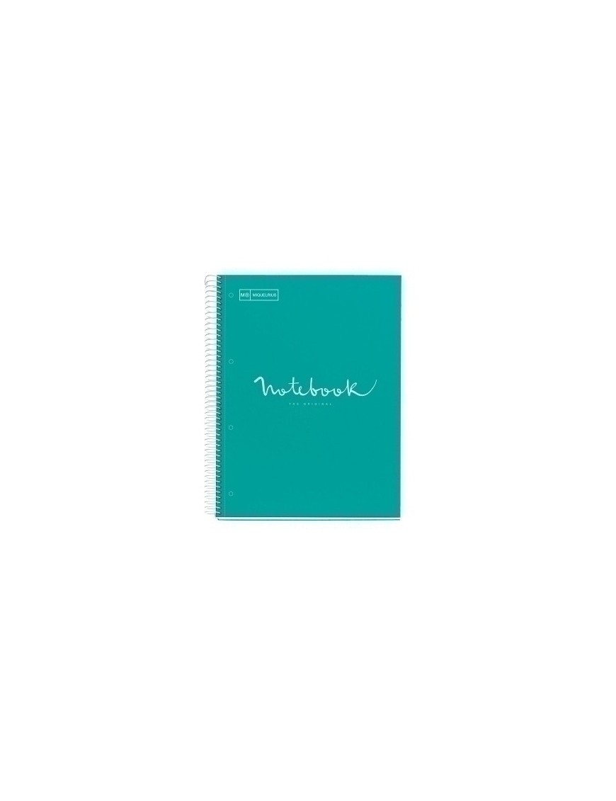 Bloc Miquelrius Emotions Notebook 1 Micro.Tapa Dura A4 80H 90G Cuadric.5X5 Turquesa