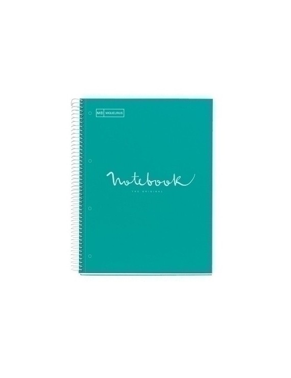 Bloc Miquelrius Emotions Notebook 1 Micro.Tapa Dura A4 80H 90G Cuadric.5X5 Turquesa