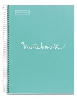 Bloc Miquelrius Emotions Notebook 1 Micro.Tapa Dura A4 80H 90G Horizontal 7 Mm Azul Cielo