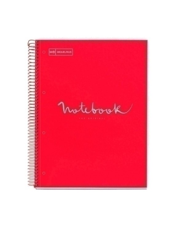 Bloc Miquelrius Emotions Notebook 1 Micro.Tapa Dura A4 80H 90G Horizontal 7 Mm Rojo