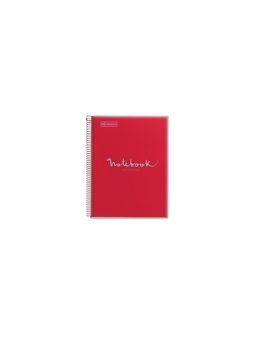 Bloc Miquelrius Emotions Notebook 1 Micro.Tapa Pp A4 80H 90G Cuadric.5X5 Rojo