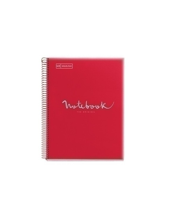 Bloc Miquelrius Emotions Notebook 1 Micro.Tapa Pp A4 80H 90G Cuadric.5X5 Rojo
