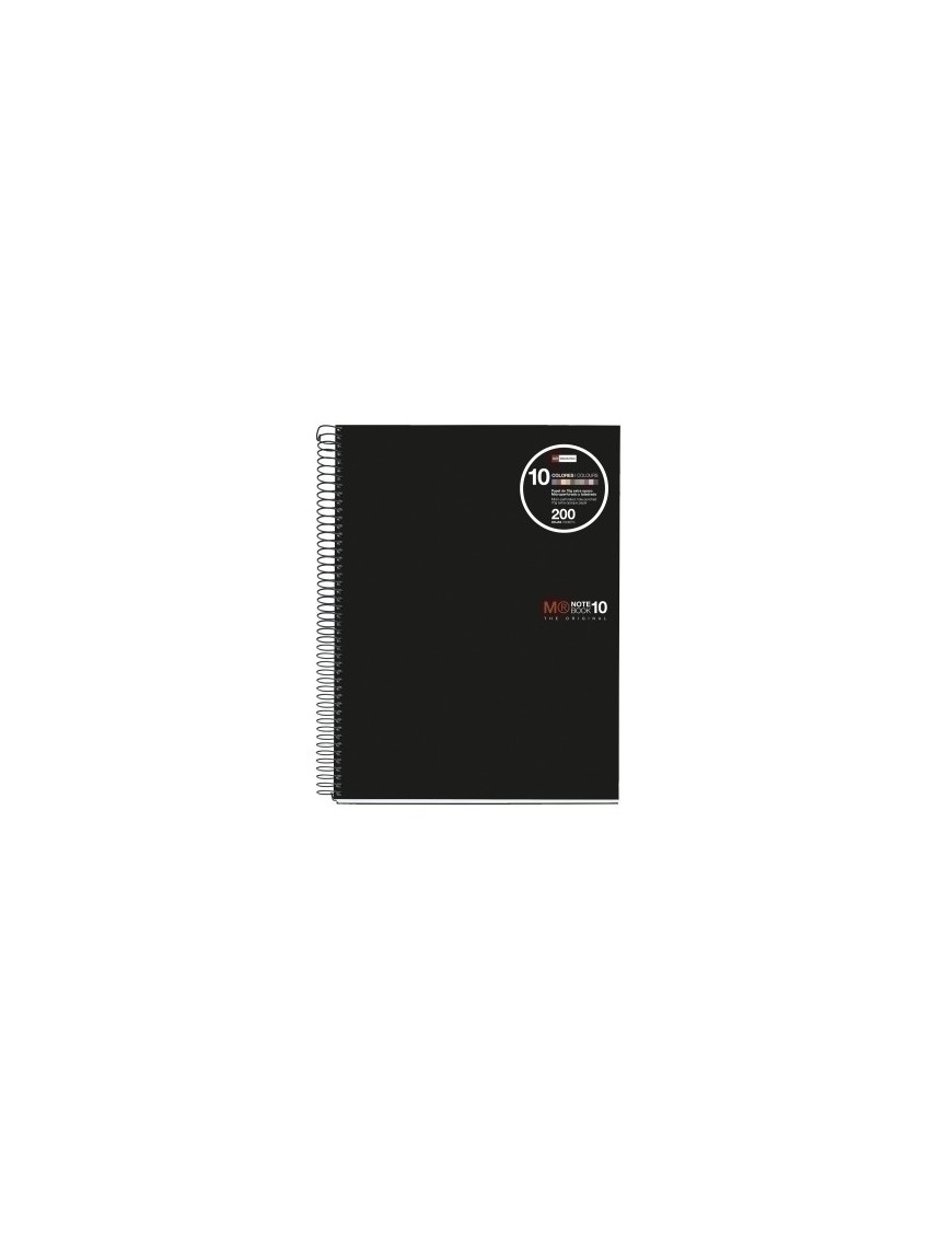 Bloc Miquelrius Emotions Notebook 10 Micro.Tapa Pp A4 200H 70G Cuadric.5X5 Negro