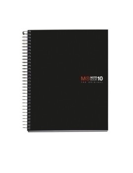 Bloc Miquelrius Emotions Notebook 10 Micro.Tapa Pp A5 200H 70G Cuadric.5X5 Negro