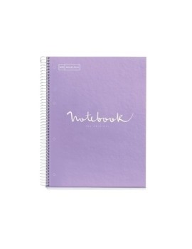 Bloc Miquelrius Emotions Notebook 5 Micro.Tapa Dura A4 120H 90G Cuadric.5X5 Lavanda