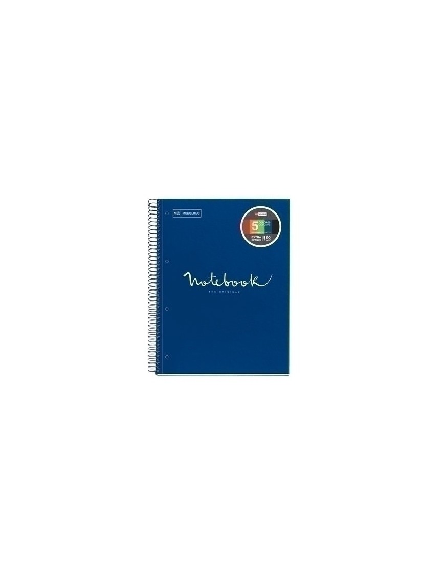 Bloc Miquelrius Emotions Notebook 5 Micro.Tapa Dura A4 120H 90G Cuadric.5X5 Marino