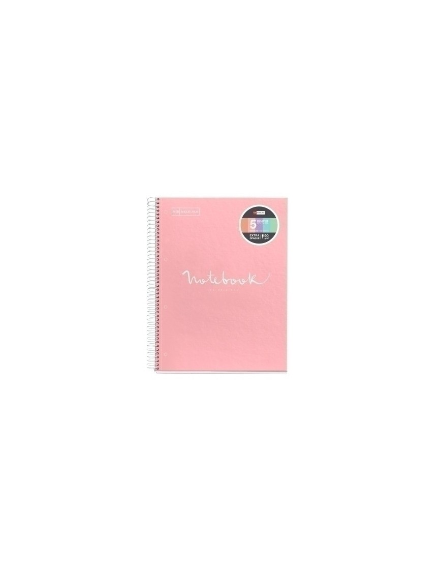 Bloc Miquelrius Emotions Notebook 5 Micro.Tapa Dura A4 120H 90G Cuadric.5X5 Rosa