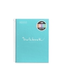 Bloc Miquelrius Emotions Notebook 5 Micro.Tapa Dura A4 120H 90G Horizontal 7Mm Azul Cielo