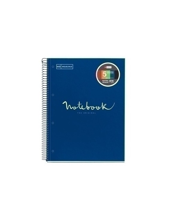 Bloc Miquelrius Emotions Notebook 5 Micro.Tapa Dura A4 120H 90G Horizontal 7Mm Marino