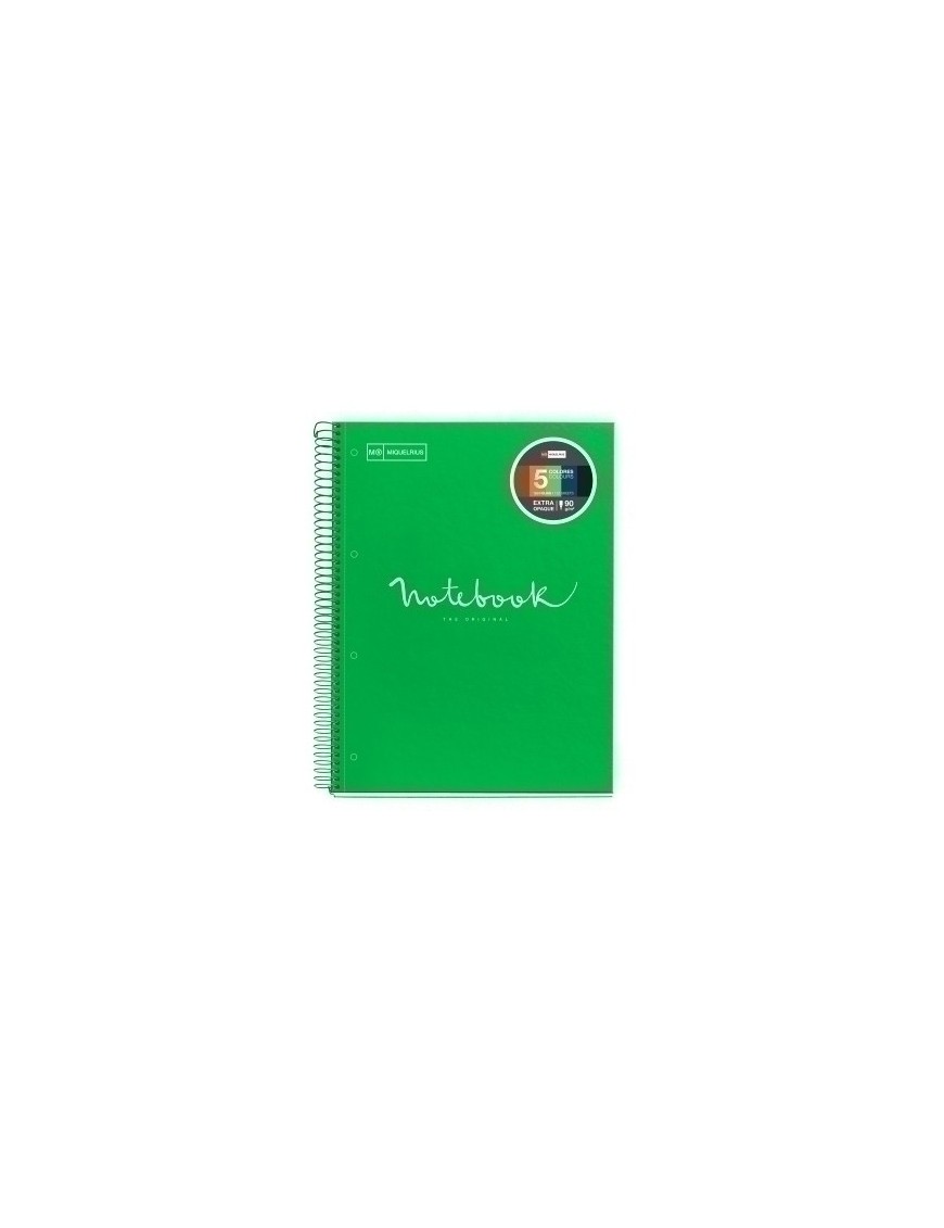 Bloc Miquelrius Emotions Notebook 5 Micro.Tapa Dura A4 120H 90G Horizontal 7Mm Verde