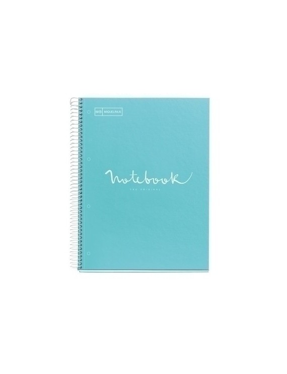 Bloc Miquelrius Emotions Notebook 5 Micro.Tapa Dura A5 120H 90G Cuadric.5X5 Azul Cielo