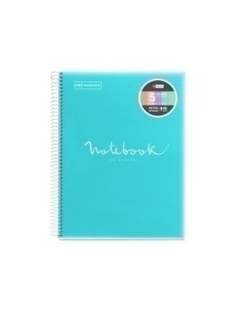 Bloc Miquelrius Emotions Notebook 5 Micro.Tapa Pp A4 120H 90G Cuadric.5X5 Azul Cielo