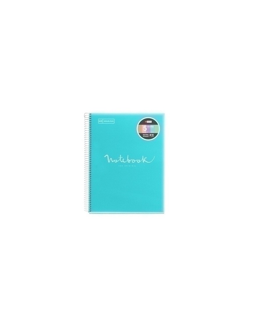 Bloc Miquelrius Emotions Notebook 5 Micro.Tapa Pp A4 120H 90G Cuadric.5X5 Azul Cielo