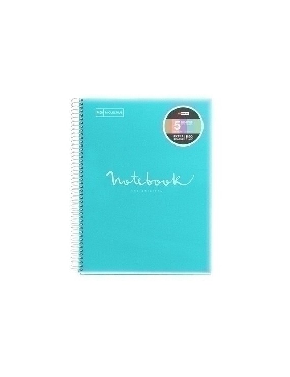 Bloc Miquelrius Emotions Notebook 5 Micro.Tapa Pp A4 120H 90G Cuadric.5X5 Azul Cielo