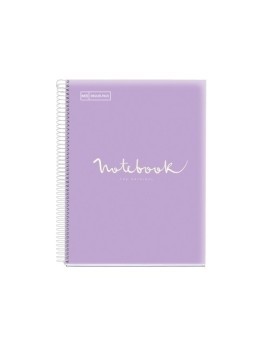 Bloc Miquelrius Emotions Notebook 5 Micro.Tapa Pp A4 120H 90G Cuadric.5X5 Lavanda