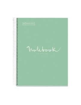 Bloc Miquelrius Emotions Notebook 5 Micro.Tapa Pp A4 120H 90G Cuadric.5X5 Menta