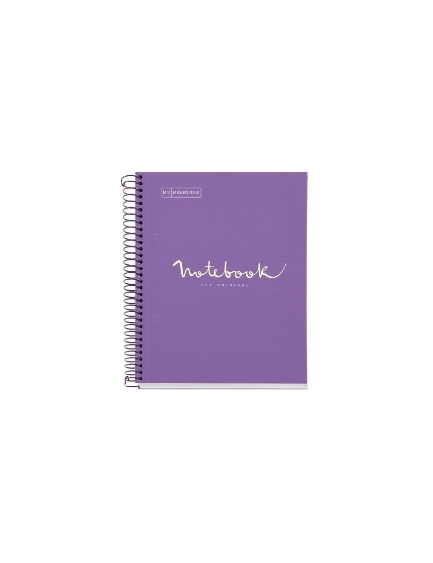 Bloc Miquelrius Emotions Notebook 5 Micro.Tapa Pp A4 120H 90G Cuadric.5X5 Purpura