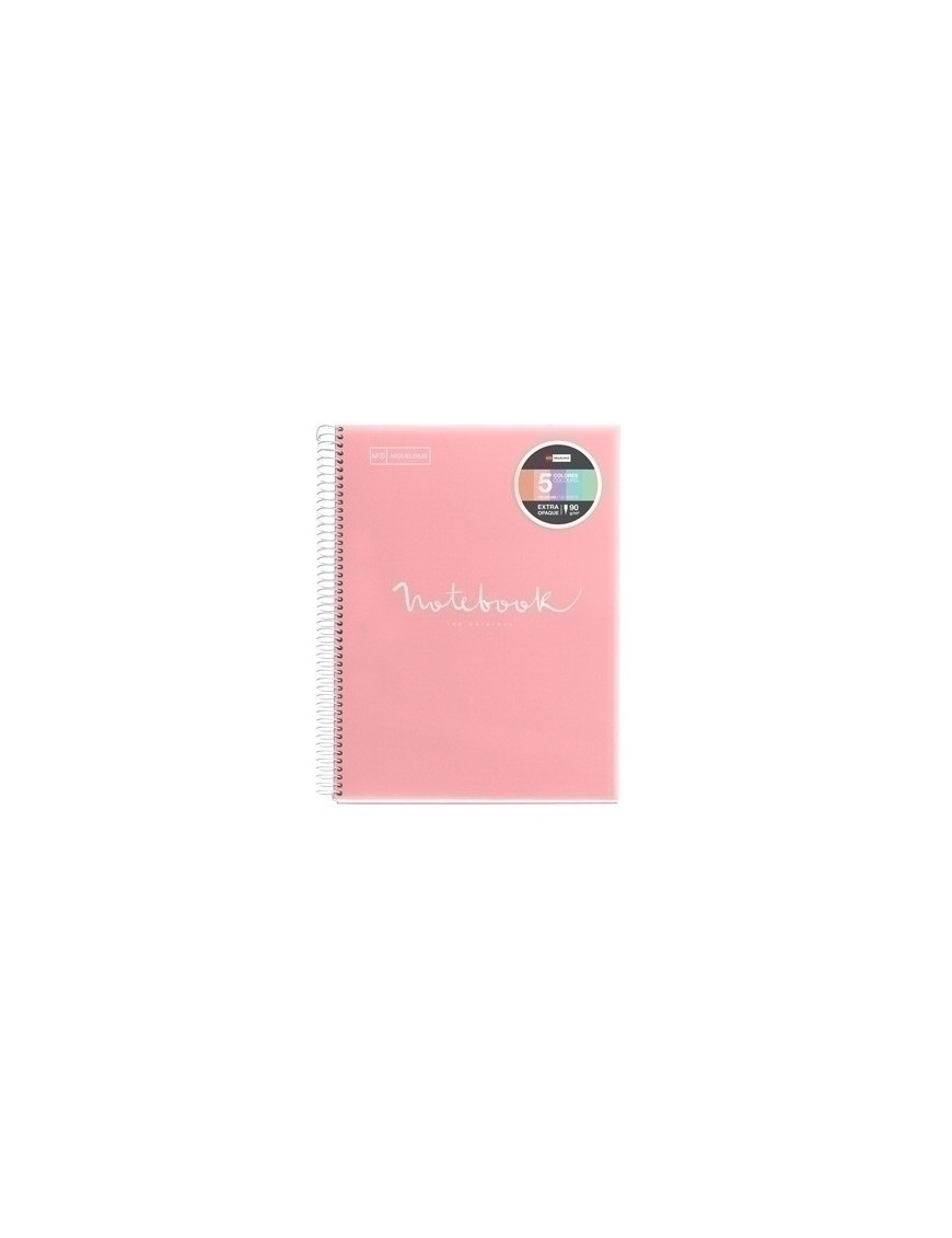 Bloc Miquelrius Emotions Notebook 5 Micro.Tapa Pp A4 120H 90G Cuadric.5X5 Rosa