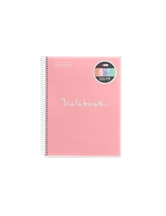 Bloc Miquelrius Emotions Notebook 5 Micro.Tapa Pp A4 120H 90G Cuadric.5X5 Rosa