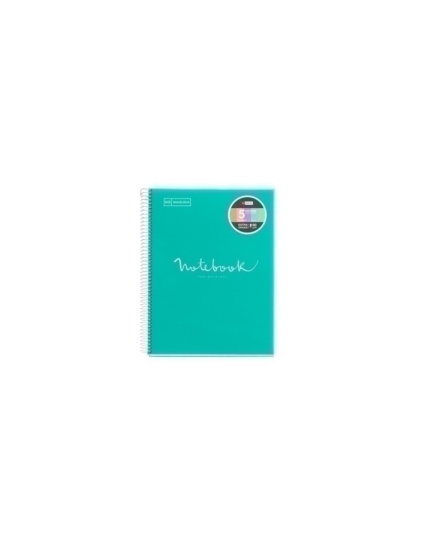 Bloc Miquelrius Emotions Notebook 5 Micro.Tapa Pp A4 120H 90G Cuadric.5X5 Turquesa