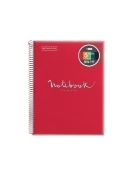 Bloc Miquelrius Emotions Notebook 5 Micro.Tapa Pp A4 120H 90G Horizontal Rojo