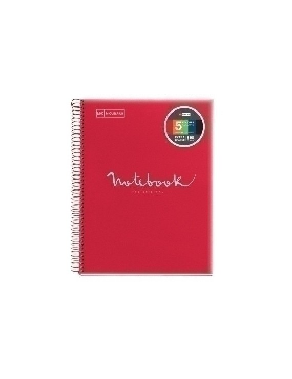 Bloc Miquelrius Emotions Notebook 5 Micro.Tapa Pp A4 120H 90G Horizontal Rojo