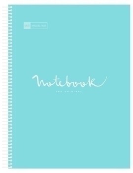 Bloc Miquelrius Emotions Notebook 5 Micro.Tapa Pp A5 120H 90G Cuadric.5X5 Azul Cielo