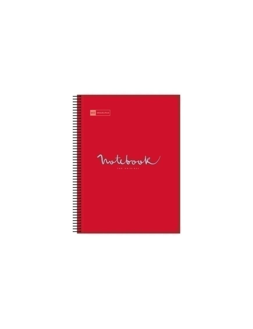 Bloc Miquelrius Emotions Notebook 5 Micro.Tapa Pp A5 120H 90G Cuadric.5X5 Rojo
