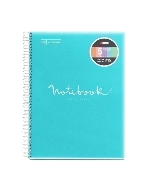 Bloc Miquelrius Emotions Notebook 5 Micro.Tapa Pp A5 120H 90G Horiz.7Mm Azul Cielo