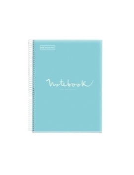 Bloc Miquelrius Emotions Notebook 8 Micro.Tapa Pp A4 160H 90G Cuadric.5X5 Azul Cielo