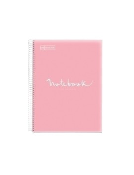 Bloc Miquelrius Emotions Notebook 8 Micro.Tapa Pp A5 160H 90G Cuadric.5X5 Rosa