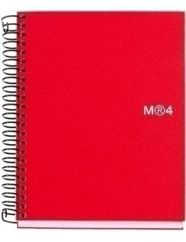 Bloc Miquelrius Notebook 4 Micro.Tapa Pp A6 140H Cuadric.5X5 Rojo