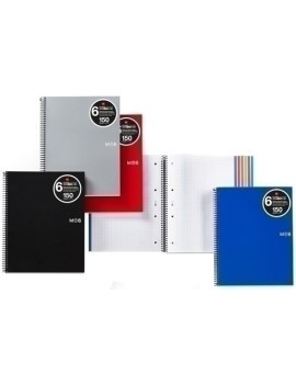Bloc Miquelrius Notebook 6 Micro.Tapa Pp A4 150H Cuadric.5X5 Negro