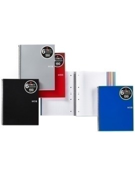 Bloc Miquelrius Notebook 6 Micro.Tapa Pp A5 150H Cuadric.5X5 Negro