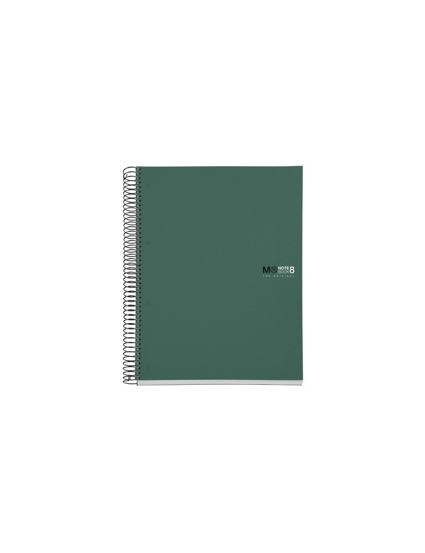 Bloc Miquelrius Notebook 8 Micro.Tapa Pp A4 200H 70G Cuadric.5X5 Verde