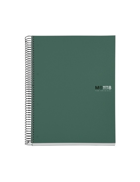 Bloc Miquelrius Notebook 8 Micro.Tapa Pp A4 200H 70G Cuadric.5X5 Verde