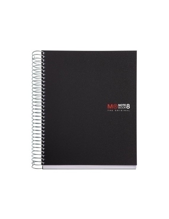 Bloc Miquelrius Notebook 8 Micro.Tapa Pp A5 200H 70G Cuadric.5X5 Negro